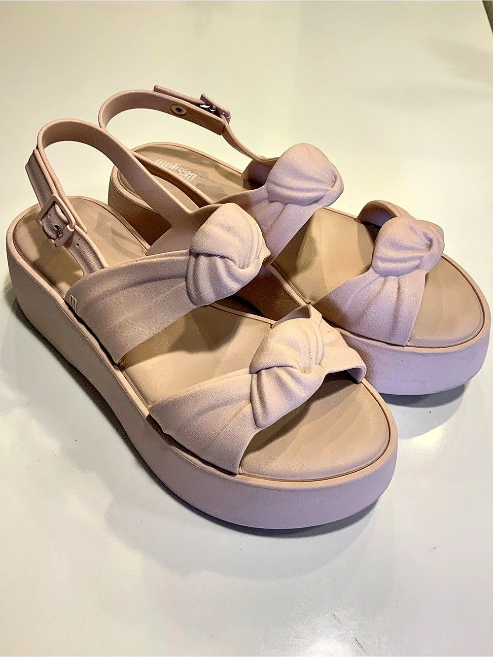 Melissa Papete Bow Platform Sandals in Pink US 10